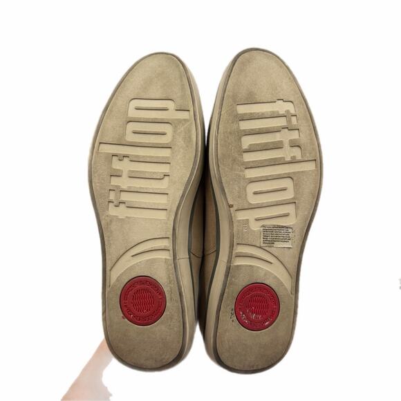 FitFlop Lewis Men’s 9 Beige Tan Suede Leather Lace Up Comfort Casual Oxford Shoe main image 11